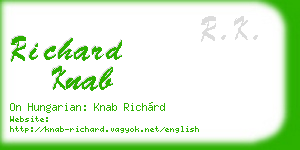 richard knab business card