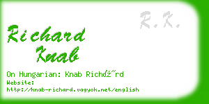 richard knab business card